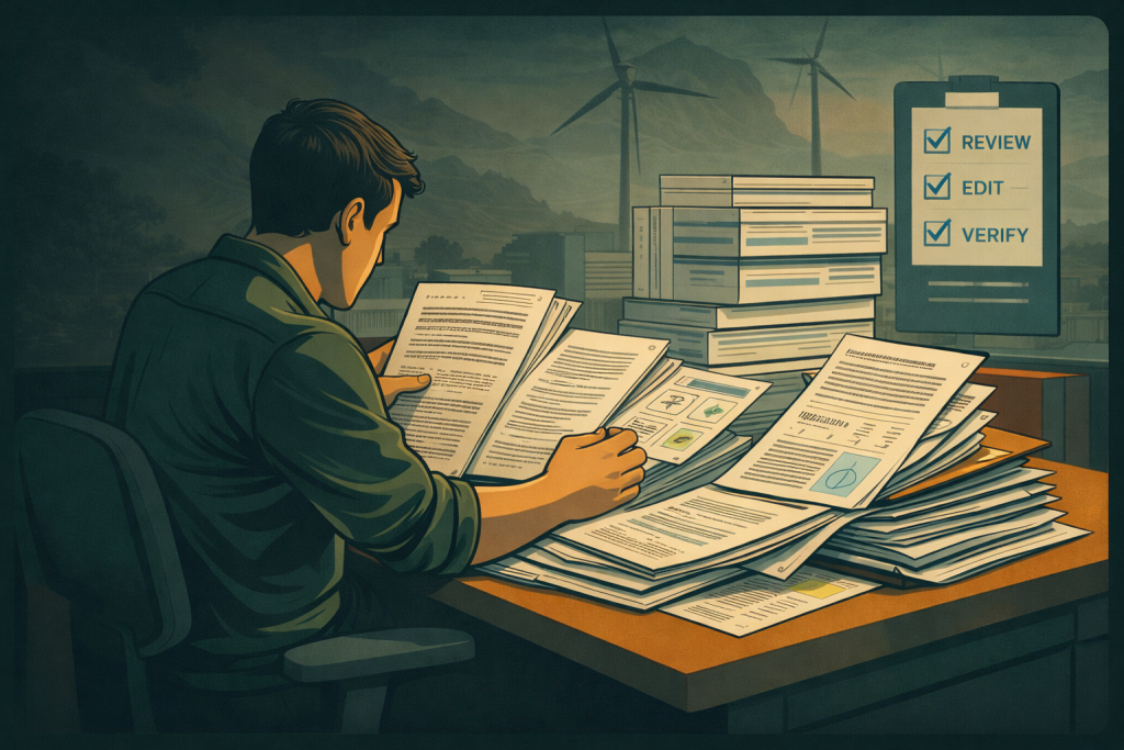 Going through planning applications