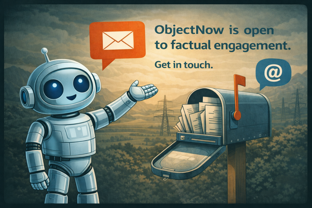 ObjectNow is open to factual engagement - get in touch.