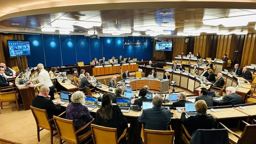 (c) BBC News - Open council debate is central to democratic accountability in local government.