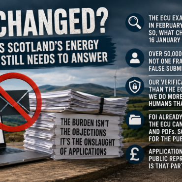 What Changed? The Questions Scotland’s Energy Consents Unit Still Needs to Answer